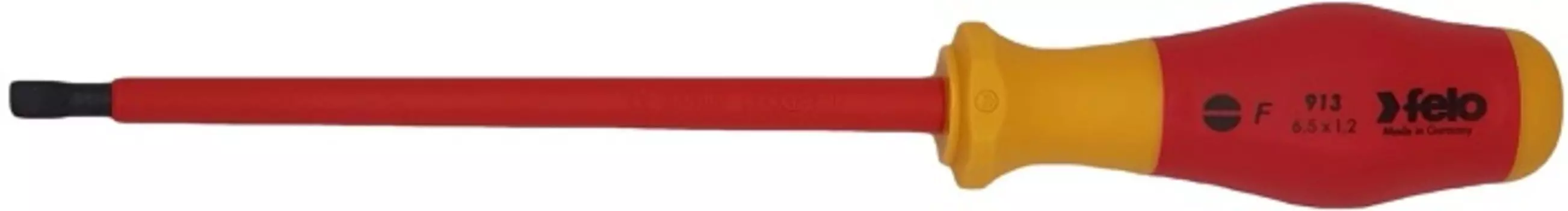 Отвертка диэлектрическая Felo 91306590 шлицевая SL6,5x1,2x150