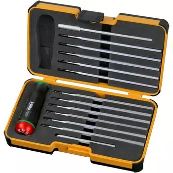 Отвертка Felo 10099116 c регулировкой крутящего момента Серия Nm 0,6-1,5 с набором насадок 12 шт в кейсе