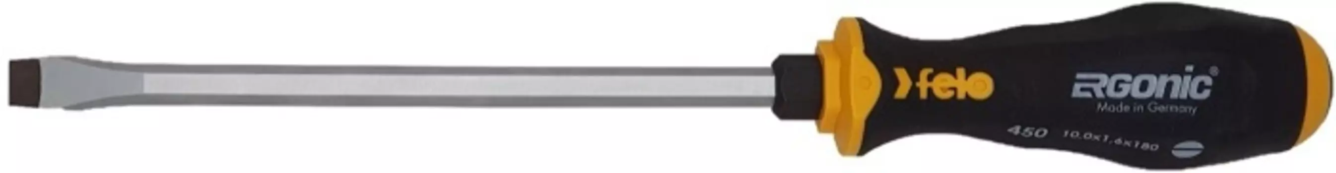 Отвертка Felo 45010040 плоская шлицевая ударная Ergonic 10,0X1,6X180