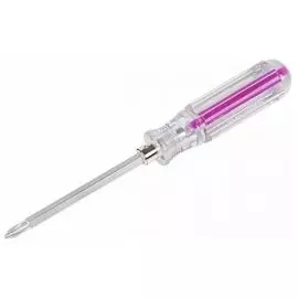 Отвертка Rexant 12-4742 комбинированная, прозрачная рукоятка, двухсторонний стержень 120 мм (крестовая PH 2, шлицевая SL 6 мм)