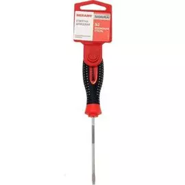 Отвертка шлицевая Rexant 12-6424-1 SL 4х100 мм, трехкомпонентная рукоятка, сталь S2