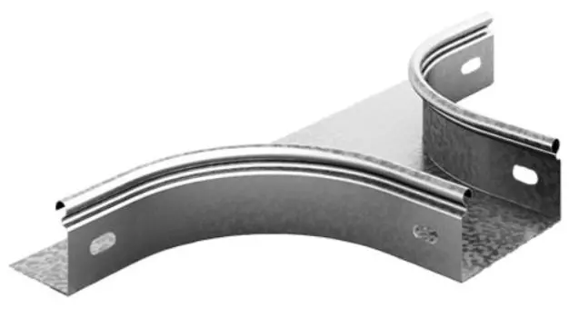 Ответвитель горизонтальный OSTEC ОГП-50х50-0,7-R100-СЦ к лотку (ШхВ) 50х50 мм, сталь, оцинкованная по методу Сендзимира (031855)