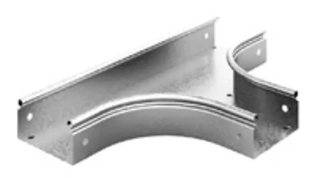 Ответвитель Т-образный OSTEC ТТП-200х50-0,7-R100-СЦ к лотку (ШхВ) 200х50 мм, сталь, оцинкованная по методу Сендзимира (031925)