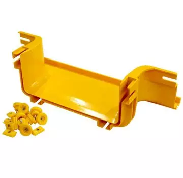 Отвод Lanmaster LAN-OT360-UT/NC Боковой отвод на оптический лоток 360 мм, монтаж без соединителей, желтый