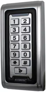 Панель AccordTec AT-CP200MF-W кодовая со встроенным считывателем карт Mifare, память 2000 ключей