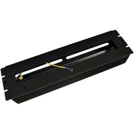 Панель Hyperline BPB19-PS-3U-RAL9005 с DIN-рейкой с регулируемой глубиной установки, 19", 3U, 22 места, черный (RAL 9005)