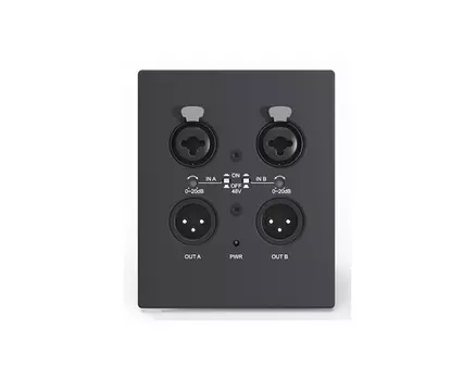 Микрофон ITC TS-P8802P Панель Dante, 2 входа, 2 выхода, шт