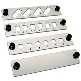 Панель Lanmaster LAN-FP-FC адаптерная на 6 FC адаптеров, серая