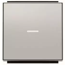 Панель лицевая ABB 2CLA850130A1301 для 1-клавишных выключателей/переключателей/кнопок с линзой подсветки, серебристый алюминий