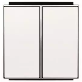 Панель лицевая ABB 2CLA851100A1101 для 2-клавишных выключателей/переключателей/кнопок, альпийский белый