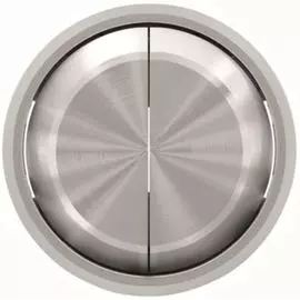 Панель лицевая ABB 2CLA861100A1401 для 2-клавишных выключателей/переключателей/кнопок, кольцо "хром"