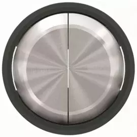 Панель лицевая ABB 2CLA861100A1501 для 2-клавишных выключателей/переключателей/кнопок, кольцо "чёрное стекло"