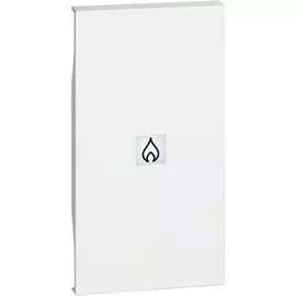 Панель лицевая BTicino KW01M2PN LIVING NOW с символом "нагреватель" для выключателей и переключателей, 2 модуля, цвет белый