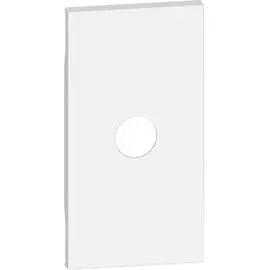 Панель лицевая BTicino KW08M2 LIVING NOW для TV розеток и кабельных выводов с 1 отверстием, 2 модуля, цвет белый