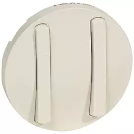 Панель лицевая Legrand 066299 Celiane - для 1-полюсного двухклавишного выключателя / переключателя 067001/02/31/32 с тонкими клавишами, слоновая кость