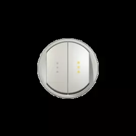 Панель лицевая Legrand 068304 Celiane - для двухклавишного выключателя/переключателя 067001/02/31/32 с подсветкой, титан