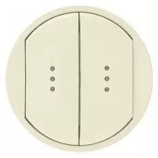Панель лицевая Legrand 66211 Celiane для выключателя двойного с индикацией (слоновая кость)