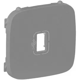 Панель лицевая Legrand 754757 Valena ALLURE - для розетки USB, алюминий
