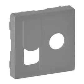 Панель лицевая Legrand 754832 Valena LIFE - розетки TV-RJ45, алюминий