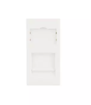 Панель лицевая NIKOMAX NMC-PM1P-ST-PH-WW Mosaic, 22,5x45мм, 1 порт, под модули Keystone, со шторкой, белая