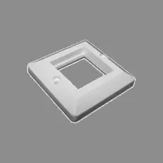 Панель лицевая TWT TWT-WP45x45-WH для настенной коробки французского стандарта 45х45, белая