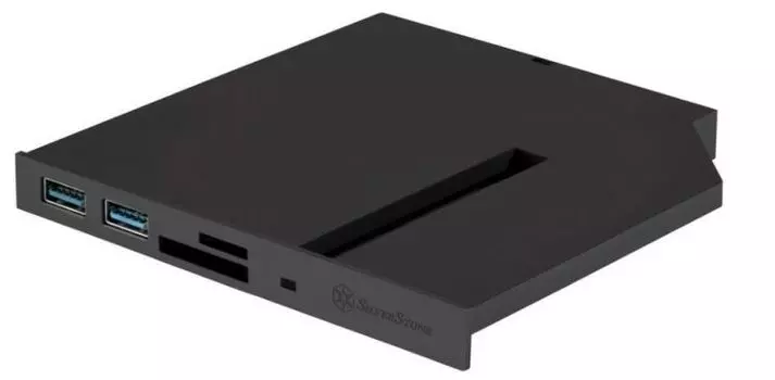 Панель SilverStone SST-FPS01 G56FPS01BA00020 с разъемами в слот Slim ODD, 2*USB 3.0, microSD/SD cardreader, SATA Type M.2 SSD