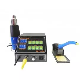 Паяльная станция термовоздушная Lukey V6 сенсорная