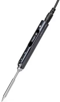 Паяльник IQFuture IQ-SSI65 цифровой портативный, 65W, 12V-24V, программируемый, OLED экран, черный