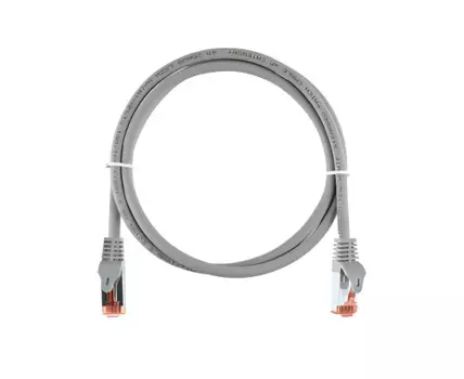 Патч-корд NIKOMAX NMC-PC4SA55B-ES-020-C-GY Essential Line S/FTP 4 пары, Кат.6a 2хRJ45/8P8C, медь, 26