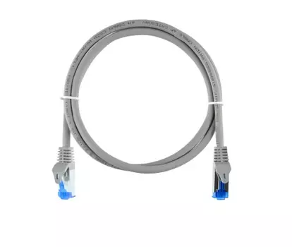 Патч-корд NIKOMAX NMC-PC4SE55B-ES-005-C-GY Essential Line S/FTP 4 пары, Кат.6, 2хRJ45/8P8C, медь, 26AWG (7x0,150мм), LSZH нг(А)-HFLTx, светло-серый, 0