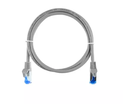 Патч-корд NIKOMAX NMC-PC4SE55B-ES-010-C-GY Essential Line S/FTP 4 пары, Кат.6, 2хRJ45/8P8C, медь, 26AWG (7x0,150мм), LSZH нг(А)-HFLTx, светло-серый, 1