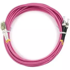 Патч-корд волоконно-оптический Cabeus FOP-50-OM4-LC-ST-15m duplex, LC-ST 50/125 mm OM4, 15м, LSZH