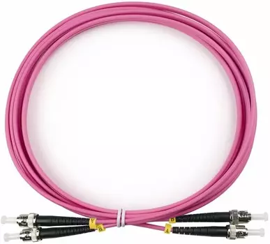 Кабель патч-корд волоконно-оптический Cabeus FOP-50-OM4-ST-ST-3m duplex, ST-ST 50/125 mm OM4, 3м, LSZH