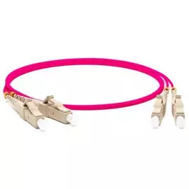 Патч-корд волоконно-оптический Hyperline FC-D2-504-LC/PR-LC/PR-H-10M-LSZH-MG MM 50/¬125(OM4), LC-LC, duplex, 10G/¬40G, LSZH, 10 м