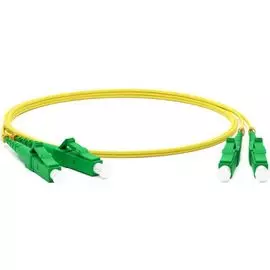 Патч-корд волоконно-оптический Hyperline FC-D2-9-LC/AR-LC/AR-H-0.5M-LSZH-YL (шнур) SM 9/125 (OS2), LC/APC-LC/APC, 2.0 мм, duplex, LSZH, 0.5 м