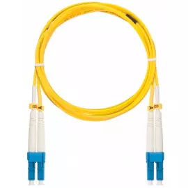 Патч-корд волоконно-оптический NIKOLAN NMF-PC2S2C2-LCU-LCU-002 9/125мкм, стандарта OS2, LC/UPC-LC/UPC, двойной, LSZH нг(A)-HFLTx, 2мм, желтый, 2м