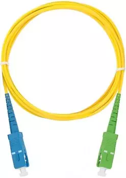 Патч-корд волоконно-оптический NIKOMAX NMF-PC1S2C2-SCU-SCA-001 simplex SC/UPC-SC/APC стандарта OS2 LSZH нг(A)-HFLTx, 2мм, желтый, 1м