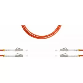 Патч-корд волоконно-оптический TELCORD ШОС-2x2.0-2LC/U-2LC/U-MM50-1м-LSZH-OR duplex LC/UPC-LC/UPC, MM 50/125 (OM2), 2.0 мм, LSZH, 1м