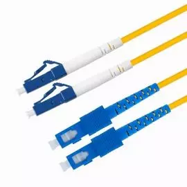 Патч-корд волоконно-оптический TELCORD ШОС-2x2.0-2LC/U-2SC/U-SM-1м-LSZH-YL duplex LC/UPC-SC/UPC, SM 9/125 (G652D), 2.0 мм, LSZH, 1м