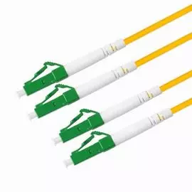Патч-корд волоконно-оптический TELCORD ШОС-2x3.0-2LC/A-2LC/A-SM-2м-LSZH-YL duplex LC/APC-LC/APC, SM 9/125 (G652D), 3.0 мм, LSZH, 2м