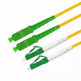 Патч-корд волоконно-оптический TELCORD ШОС-2x3.0-2LC/A-2SC/A-SM-5м-LSZH-YL duplex LC/APC-SC/APC, SM