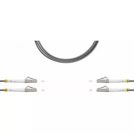 Патч-корд волоконно-оптический TELCORD ШОС-2x3.0-2LC/U-2LC/U-MM62-3м-LSZH-GY duplex LC/PC-LC/PC, MM 62,5/125 (OM1), 3.0 мм, LSZH, 3м