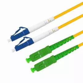 Патч-корд волоконно-оптический TELCORD ШОС-2x3.0-2LC/U-2SC/A-SM-10м-LSZH-YL duplex LC/UPC-SC/APC, SM 9/125 (G652D), 3.0 мм, LSZH, 10м