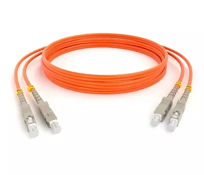 Патч-корд волоконно-оптический TELCORD ШОС-2x3.0-2LC/U-2SC/U-MM50-25м-LSZH-OR duplex LC/UPC-SC/UPC,