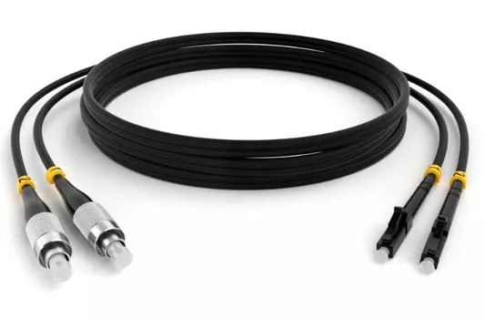 Патч-корд волоконно-оптический TELCORD ШОС-2x3.0-2LC/U-2LC/U-MM50-2м-LSZH-BK duplex LC/UPC-LC/UPC, M