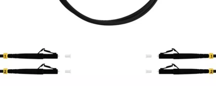 Патч-корд волоконно-оптический TELCORD ШОС-2x3.0-2LC/U-2LC/U-MM50-10м-LSZH-BK duplex LC/UPC-LC/UPC,