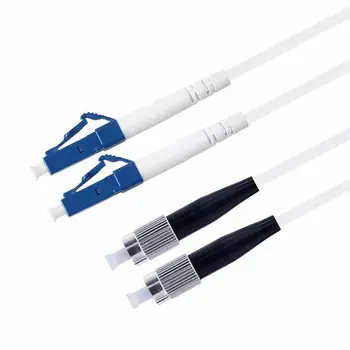 Патч-корд волоконно-оптический TELCORD ШОС-2x3.0-2FC/U-2LC/U-SM(A1)-25м-LSZH-WH duplex FC/UPC-LC/UPC