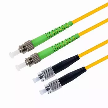 Патч-корд волоконно-оптический TELCORD ШОС-2x3.0-2FC/U-2ST/A-SM-0.5м-LSZH-YL duplex FC/UPC-ST/APC, S