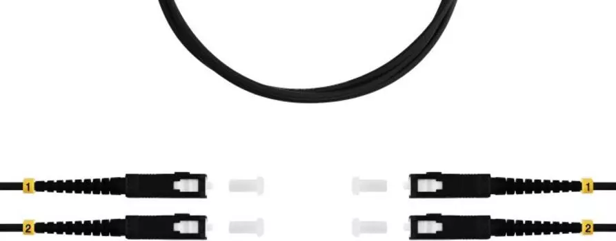 Патч-корд волоконно-оптический TELCORD ШОС-2x3.0-2SC/U-2SC/U-SM-10м-LSZH-BK duplex SC/UPC-SC/UPC, SM