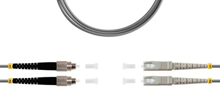 Патч-корд волоконно-оптический TELCORD ШОС-2x3.0-2FC/U-2SC/U-MM62-150м-LSZH-GY duplex FC/UPC-SC/UPC,